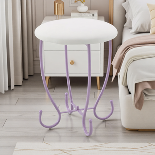 AIHouse White & Light Synthetic Leather Finish Vanity Set