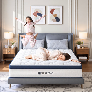 AIHouse 10" King Memory Foam Hybrid Mattress, Medium-Firm Cooling with Space Cotton, Motion Isolation & Pressure Relief, USA Made