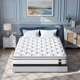 AIHouse 14 Inch King Hybrid Mattress in a Box, Cooling Gel Infused Memory Foam and Pocket Spring, Medium Firm, 76 x 80 Inches