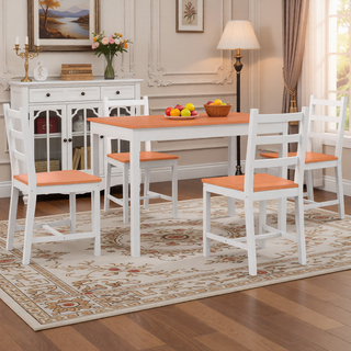 AIHouse Solid Wood Dining Table Set with Chairs for Kitchen