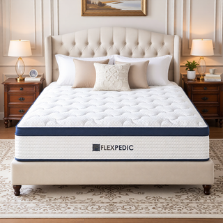 AIHouse 10" King Memory Foam Hybrid Mattress, Medium-Firm Cooling with Space Cotton, Motion Isolation & Pressure Relief, USA Made