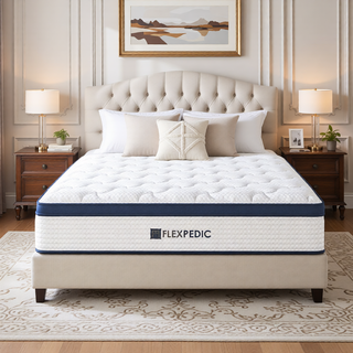 AIHouse 10" King Memory Foam Hybrid Mattress, Medium-Firm Cooling with Space Cotton, Motion Isolation & Pressure Relief, USA Made