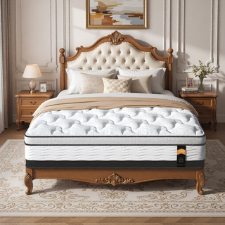 AIHouse 14 Inch King Hybrid Mattress in a Box, Cooling Gel Infused Memory Foam and Pocket Spring, Medium Firm, 76 x 80 Inches