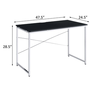 AIHouse Black and Chrome Vanity Desk